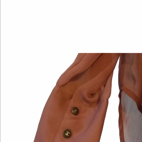 Free People Ruffle Tuxedo Shirt. Size Large - Picture 6 of 7